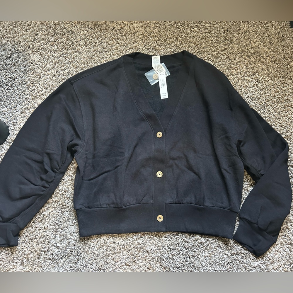 VS PINK Black Button-Up Cardigan